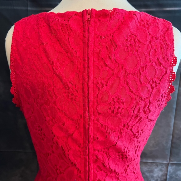 City Studio NWOT Red Lace Party Dress. Size 15 - Picture 5 of 6